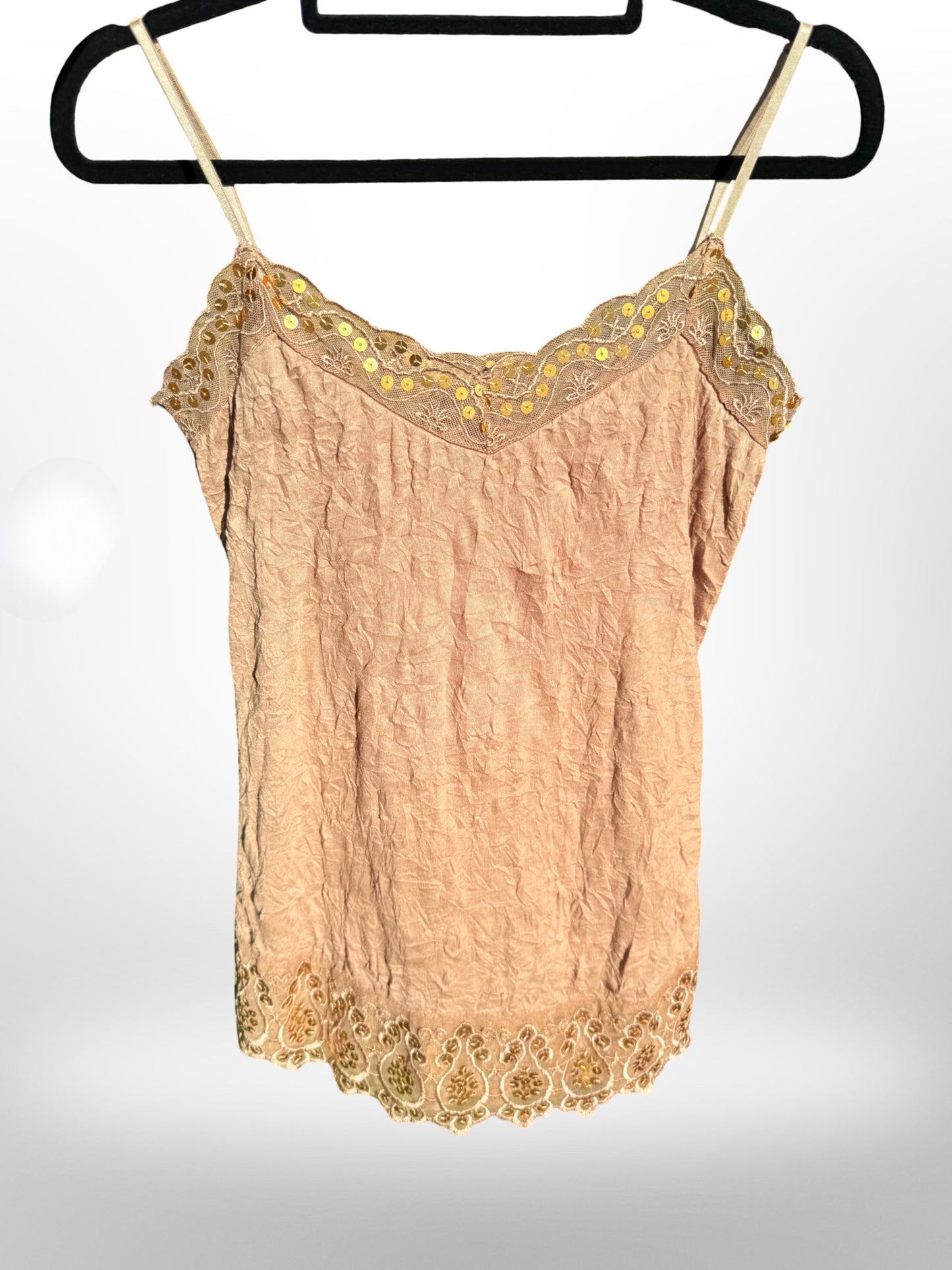 Sequin lace cami