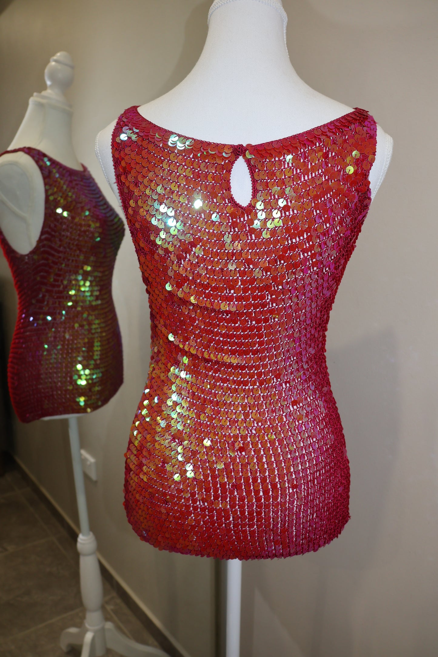 Insane rare pink sequin top!