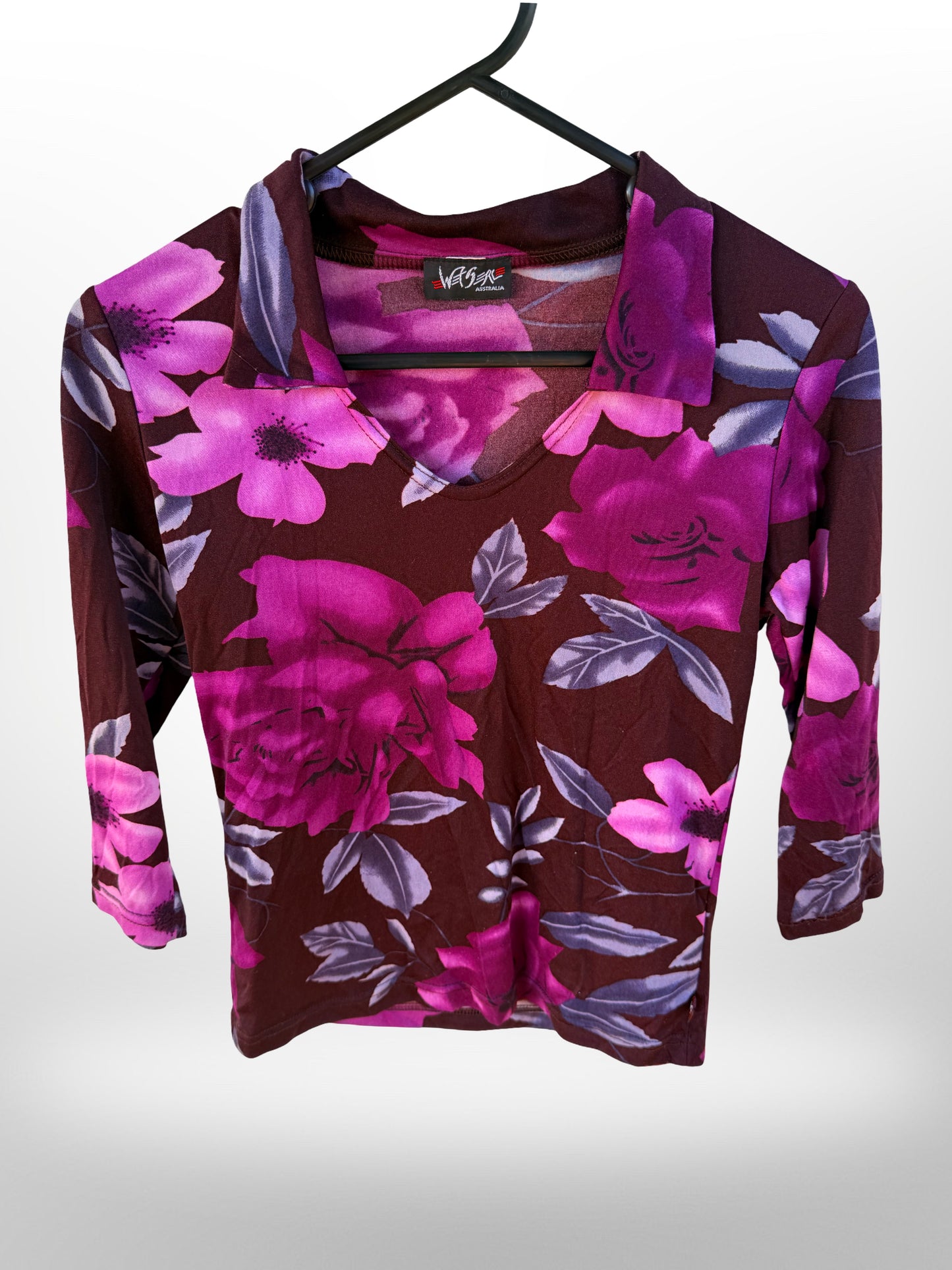 Floral blouse with collar - Size Small