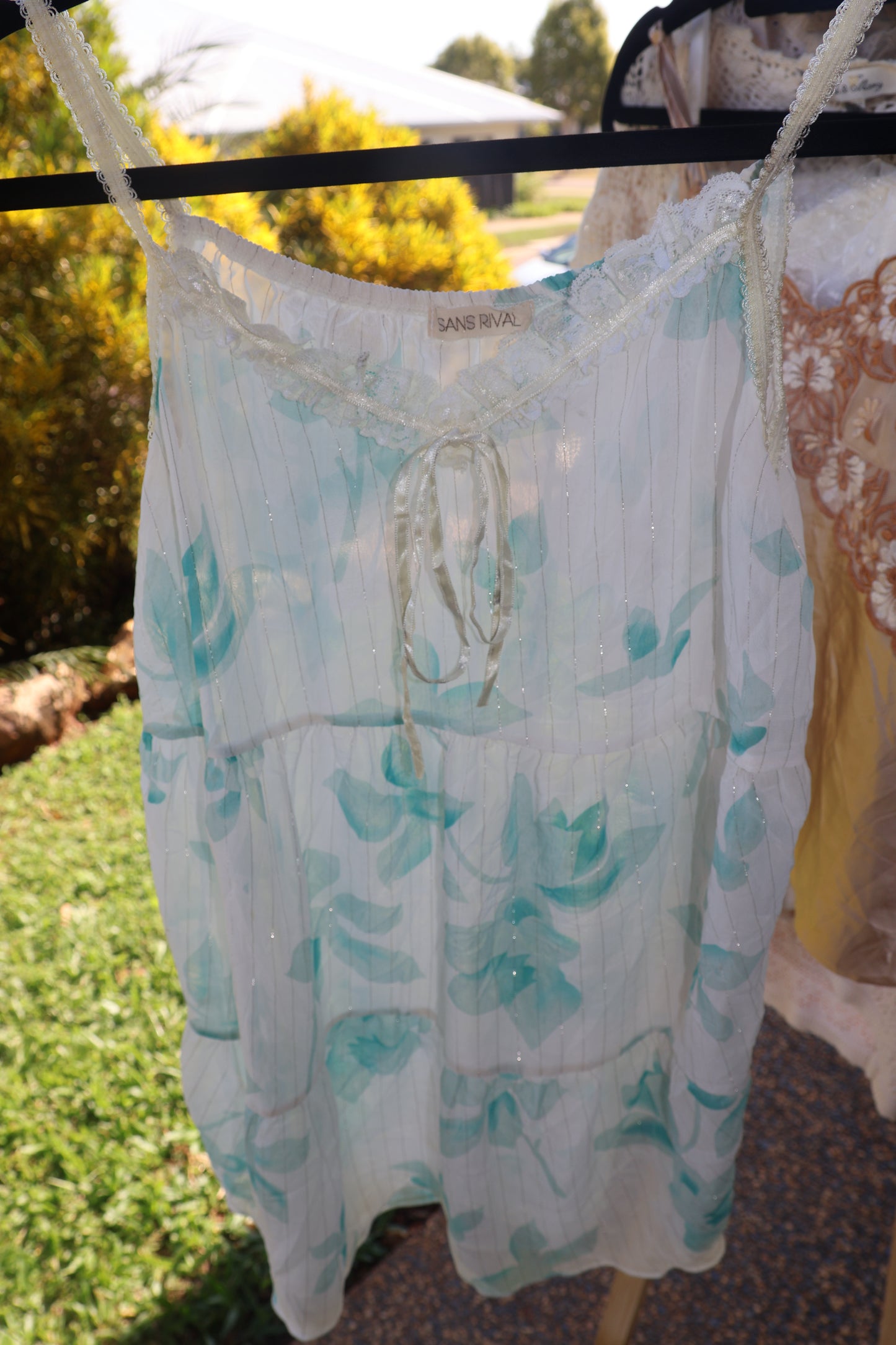Floral sheer top - Size 6-8