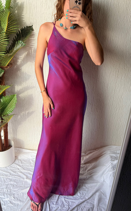 Insane multicolour maxi dress with sequin details - size 10