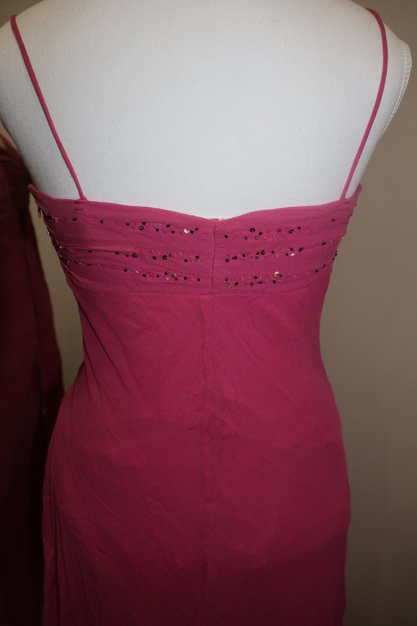 Gorgeous magenta dress with sequin details